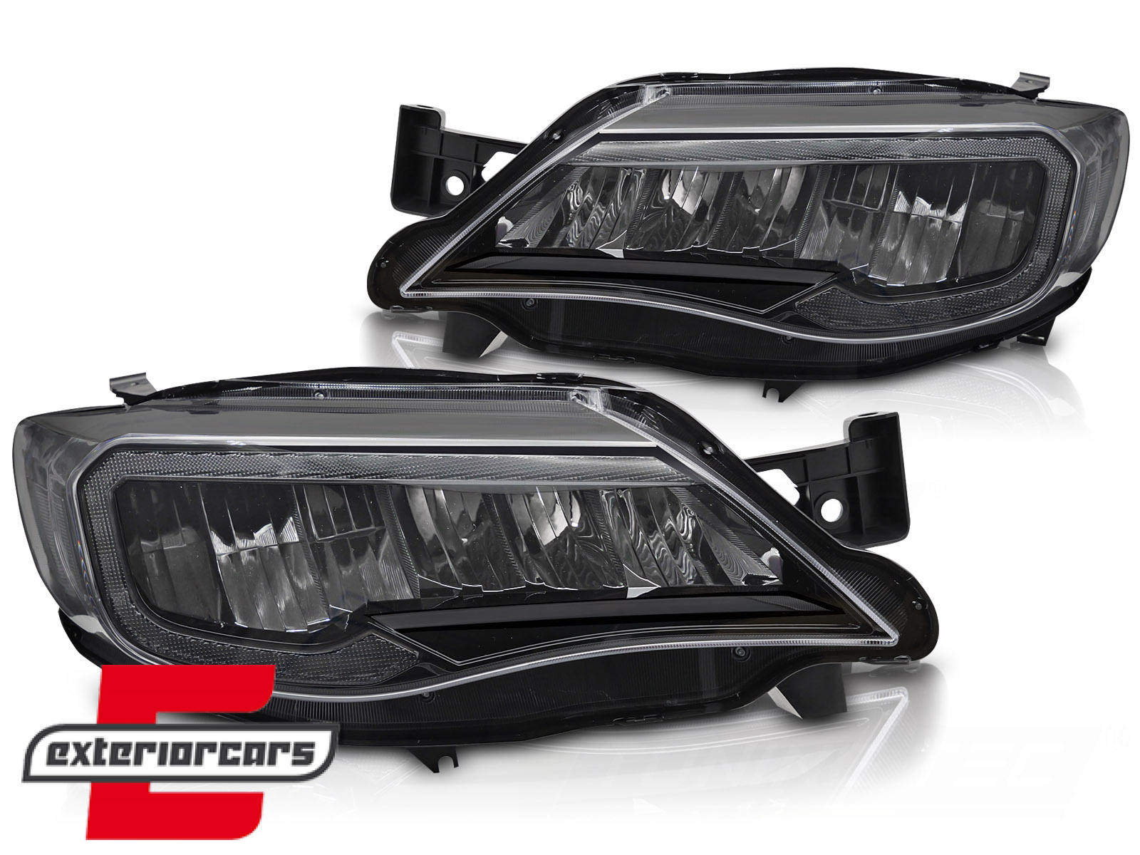 Full LED prednja svjetla SEQ žmigavci (crna) Subaru WRX (2008-2014) - Slika 2