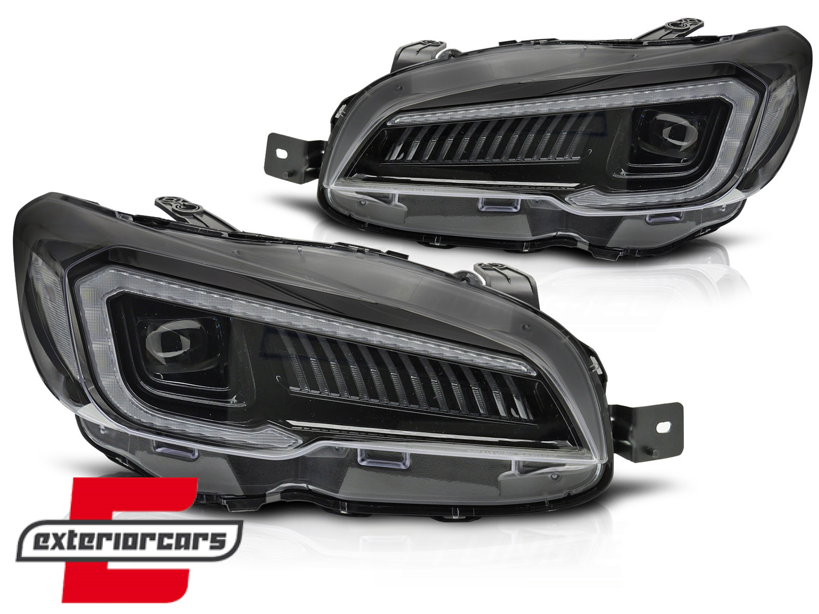Full LED prednja svjetla SEQ žmigavci (crna) / Subaru WRX (2014-2021) - Slika 2