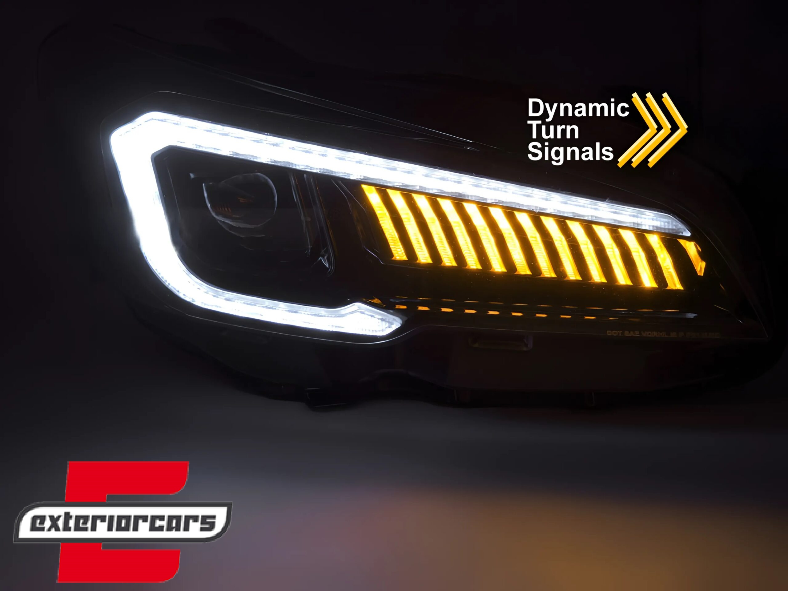 Full LED prednja svjetla SEQ žmigavci (crna) / Subaru WRX (2014-2021) - Slika 4