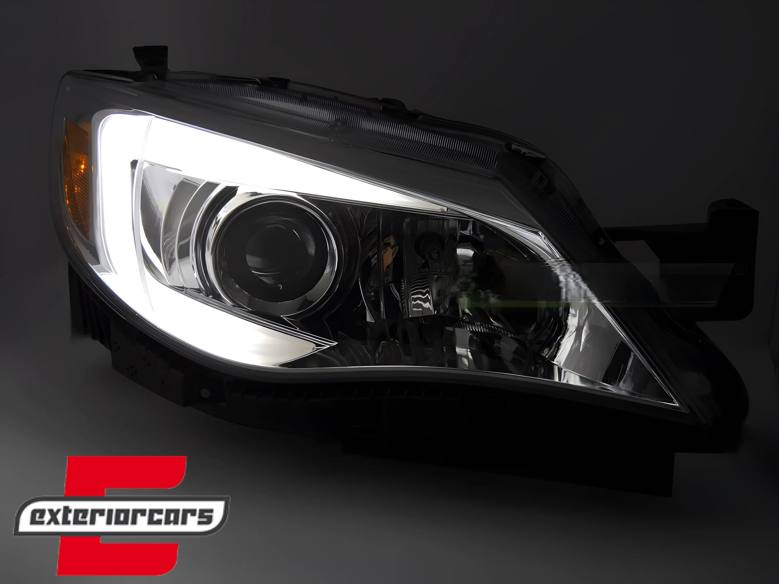 Prednja svjetla TubeLight dizajn (chrome) / Subaru WRX (2008-2014) - Slika 3