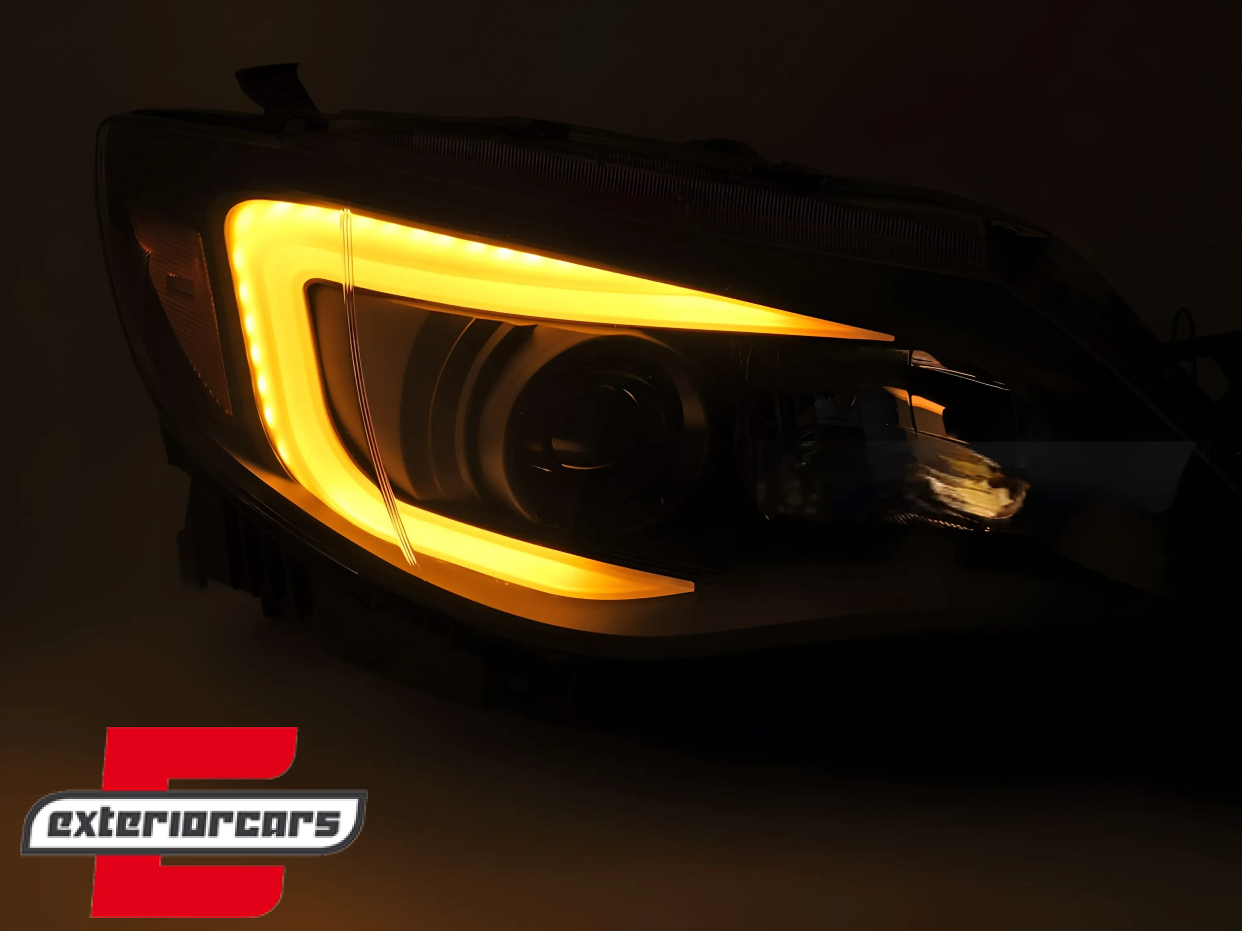 Prednja svjetla TubeLight dizajn (crna) / Subaru WRX (2008-2014) - Slika 4