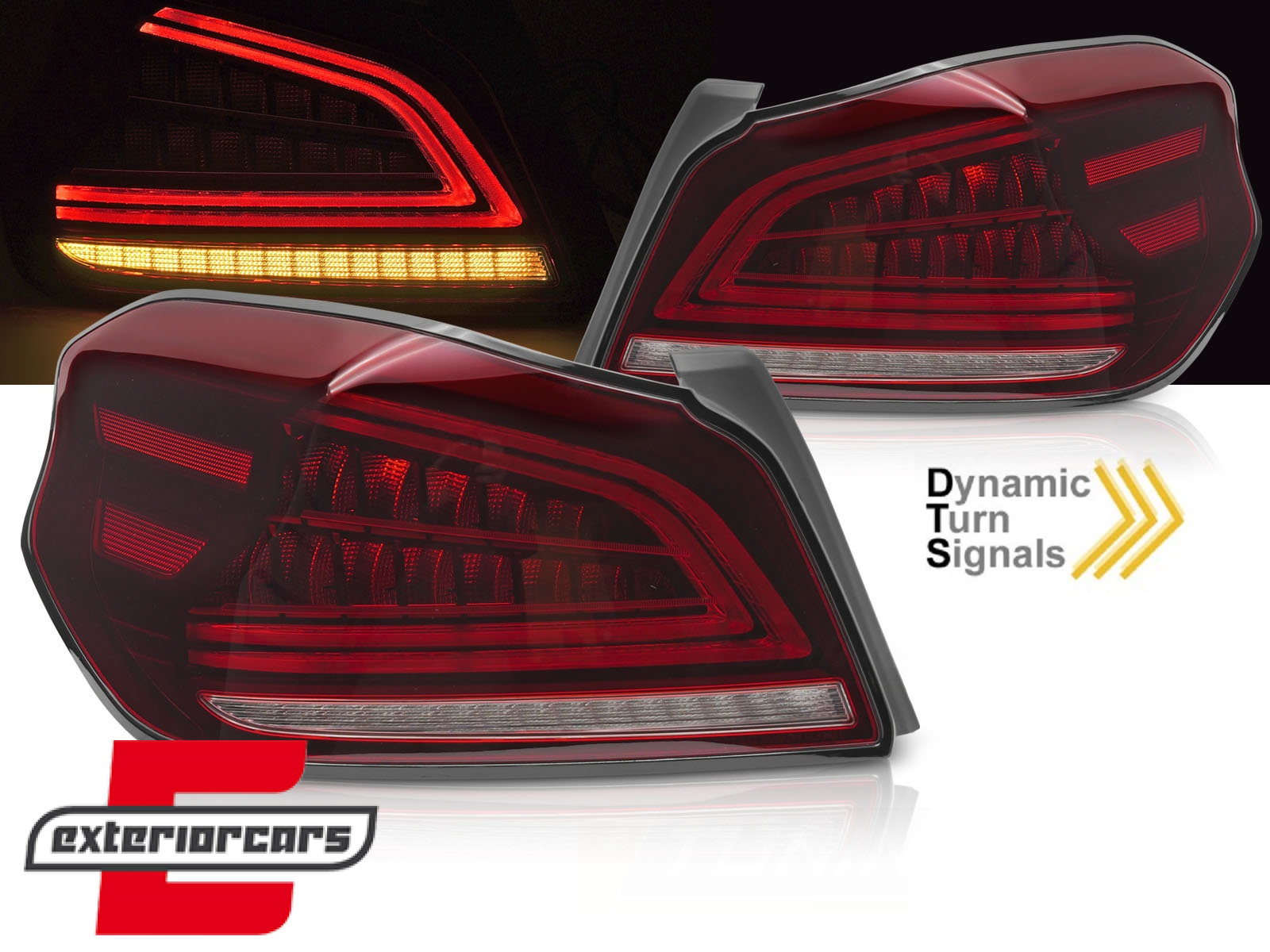 Full LED stražnja svjetla SEQ žmigavci (crvena) / Subaru WRX (2014-2021)