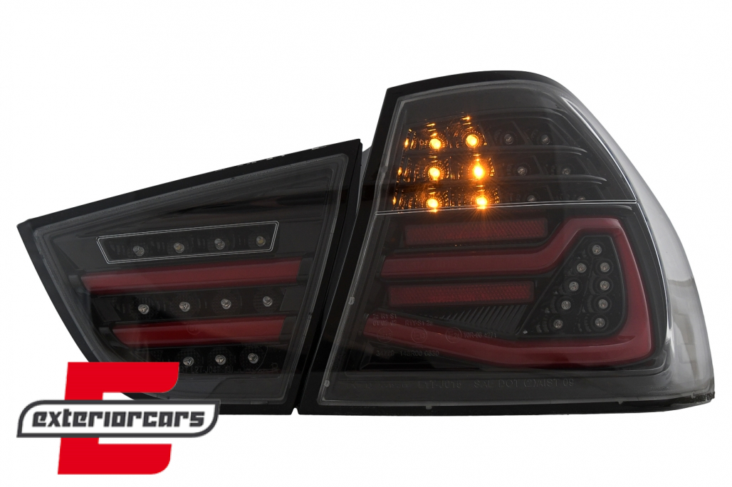 Full LED stražnja svjetla SEQ žmigavci (crna) / BMW serije 3 E90 LCI (2008-2011) limuzina - Slika 13