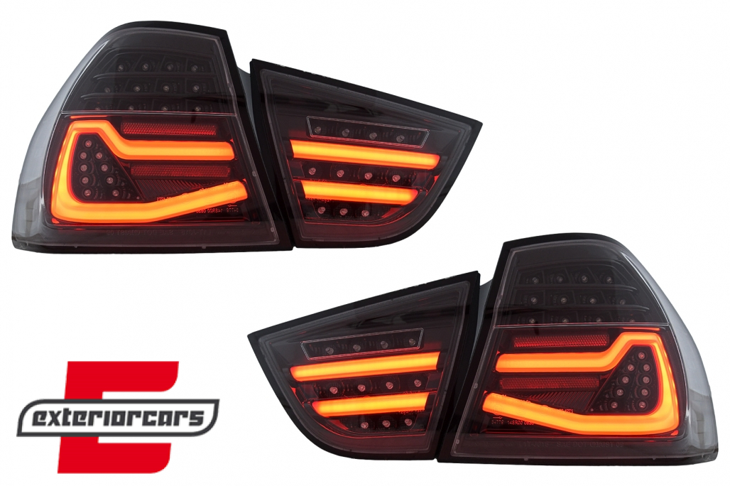 Full LED stražnja svjetla SEQ žmigavci (crna) / BMW serije 3 E90 LCI (2008-2011) limuzina - Slika 2