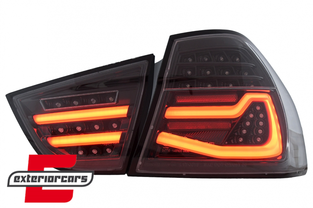 Full LED stražnja svjetla SEQ žmigavci (crna) / BMW serije 3 E90 LCI (2008-2011) limuzina - Slika 3