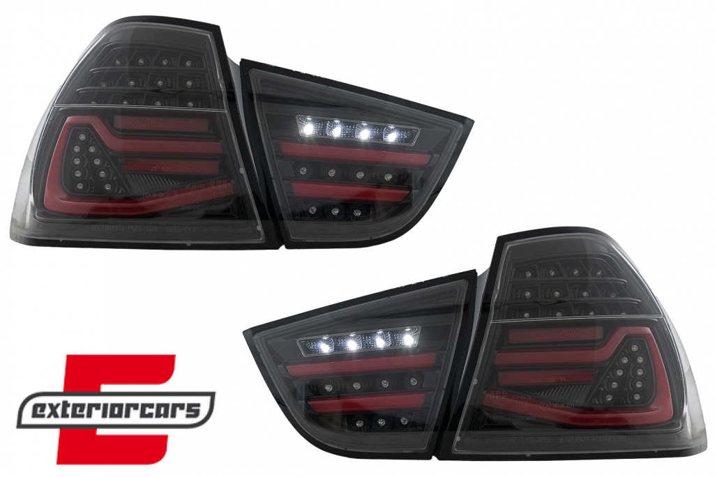 Full LED stražnja svjetla SEQ žmigavci (crna) / BMW serije 3 E90 LCI (2008-2011) limuzina - Slika 6