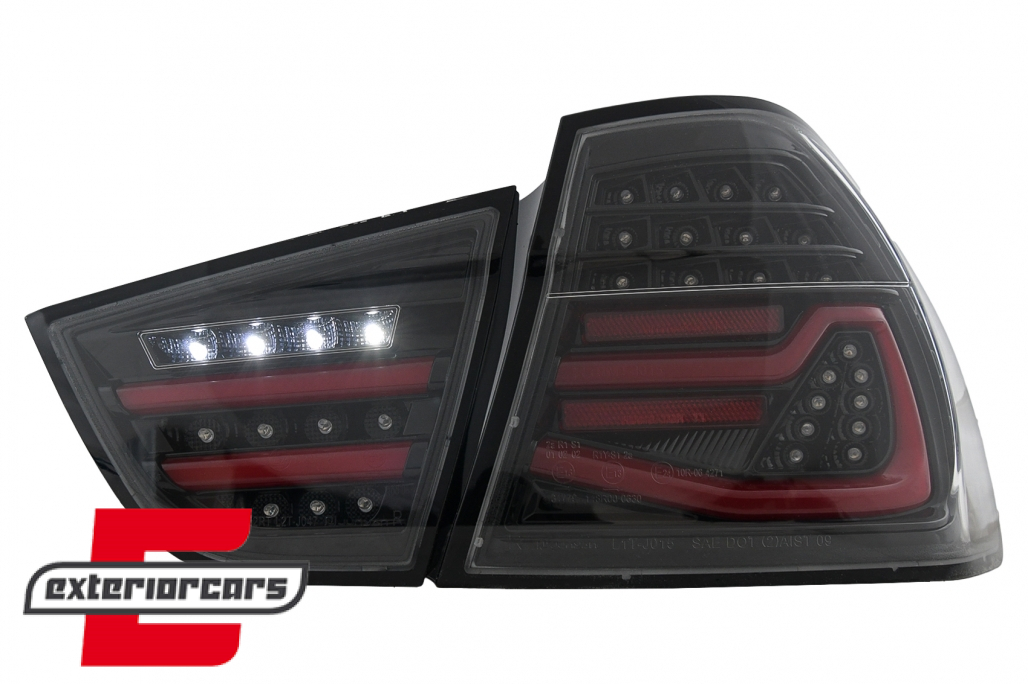 Full LED stražnja svjetla SEQ žmigavci (crna) / BMW serije 3 E90 LCI (2008-2011) limuzina - Slika 7