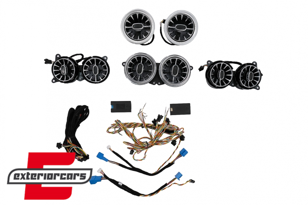 AC ventilacijske rešetke SET prednje i stražnje strane 64 boje / Mercedes S-klasa W222 (2013-2020)