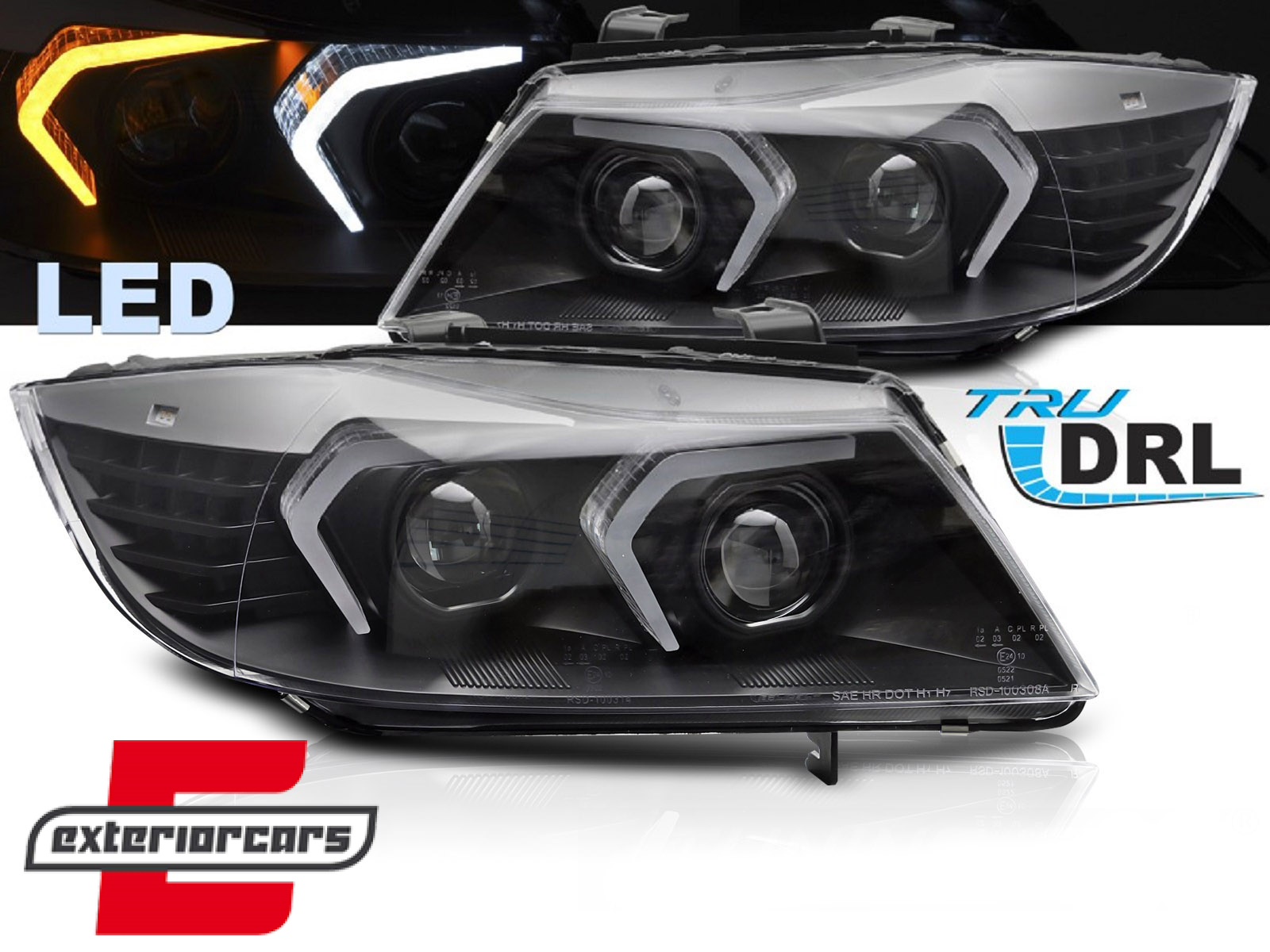 Full LED prednja svjetla (crna) / BMW serije 3 E90 limuzina E91 karavan (03.2005-08.2008)
