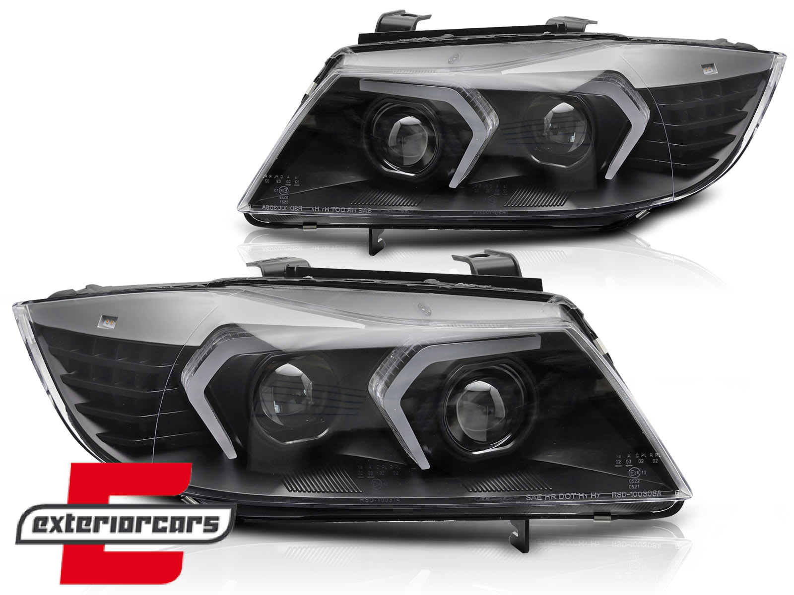 Full LED prednja svjetla (crna) / BMW serije 3 E90 limuzina E91 karavan (03.2005-08.2008) - Slika 2