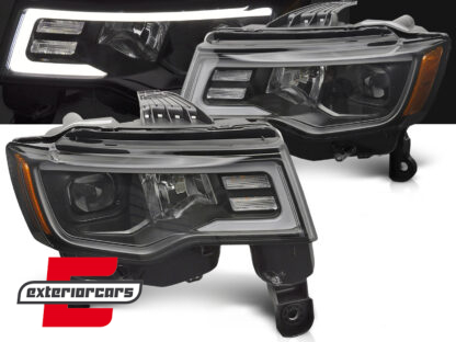 Prednja svjetla LED DRL TubeLight dizajn (crna) / Jeep Grand Cherokee (2016-2021)