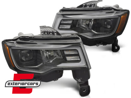 Prednja svjetla LED DRL TubeLight dizajn (crna) / Jeep Grand Cherokee (2016-2021) - Slika 2