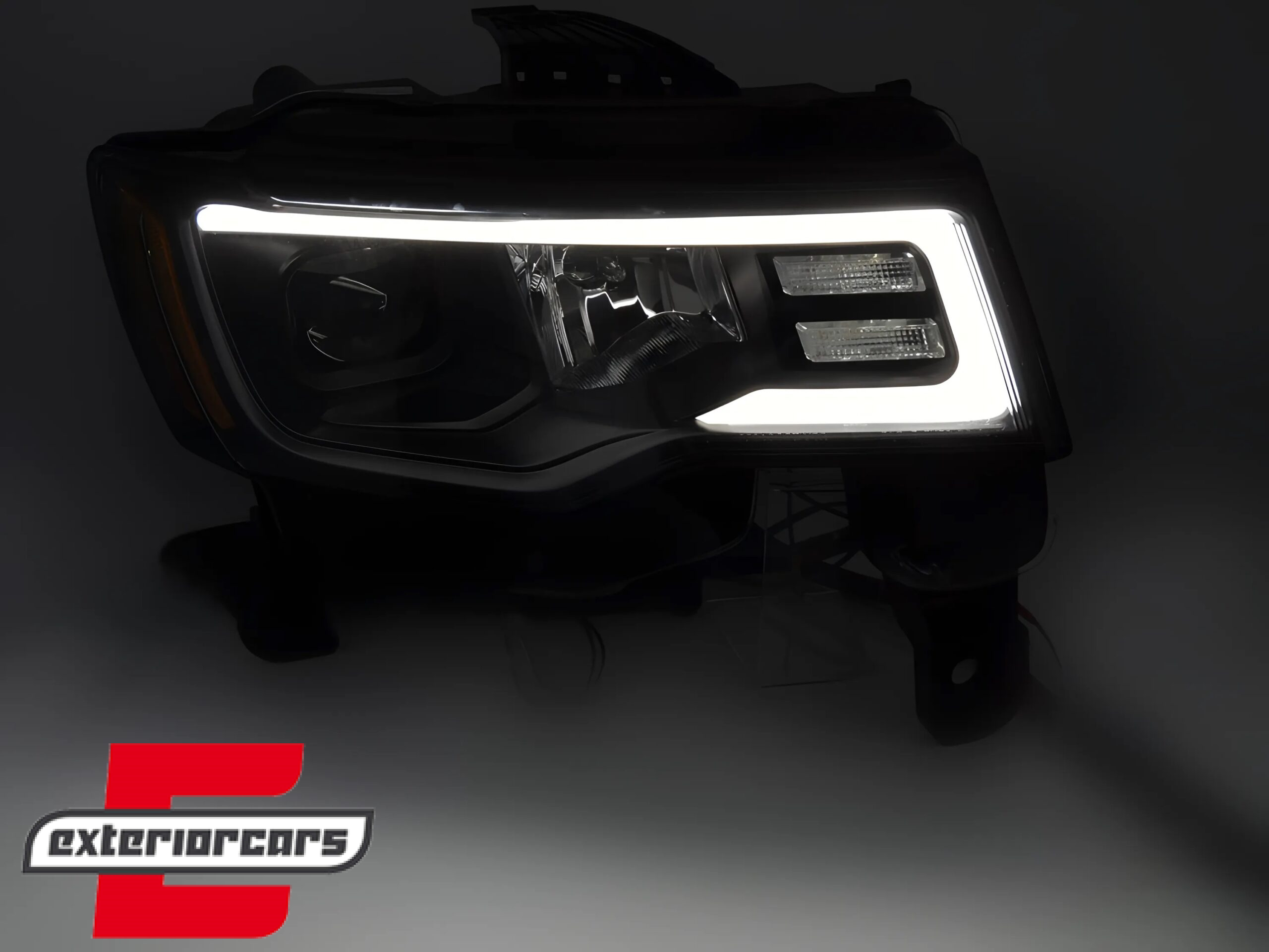 Prednja svjetla LED DRL TubeLight dizajn (crna) / Jeep Grand Cherokee (2016-2021) - Slika 3
