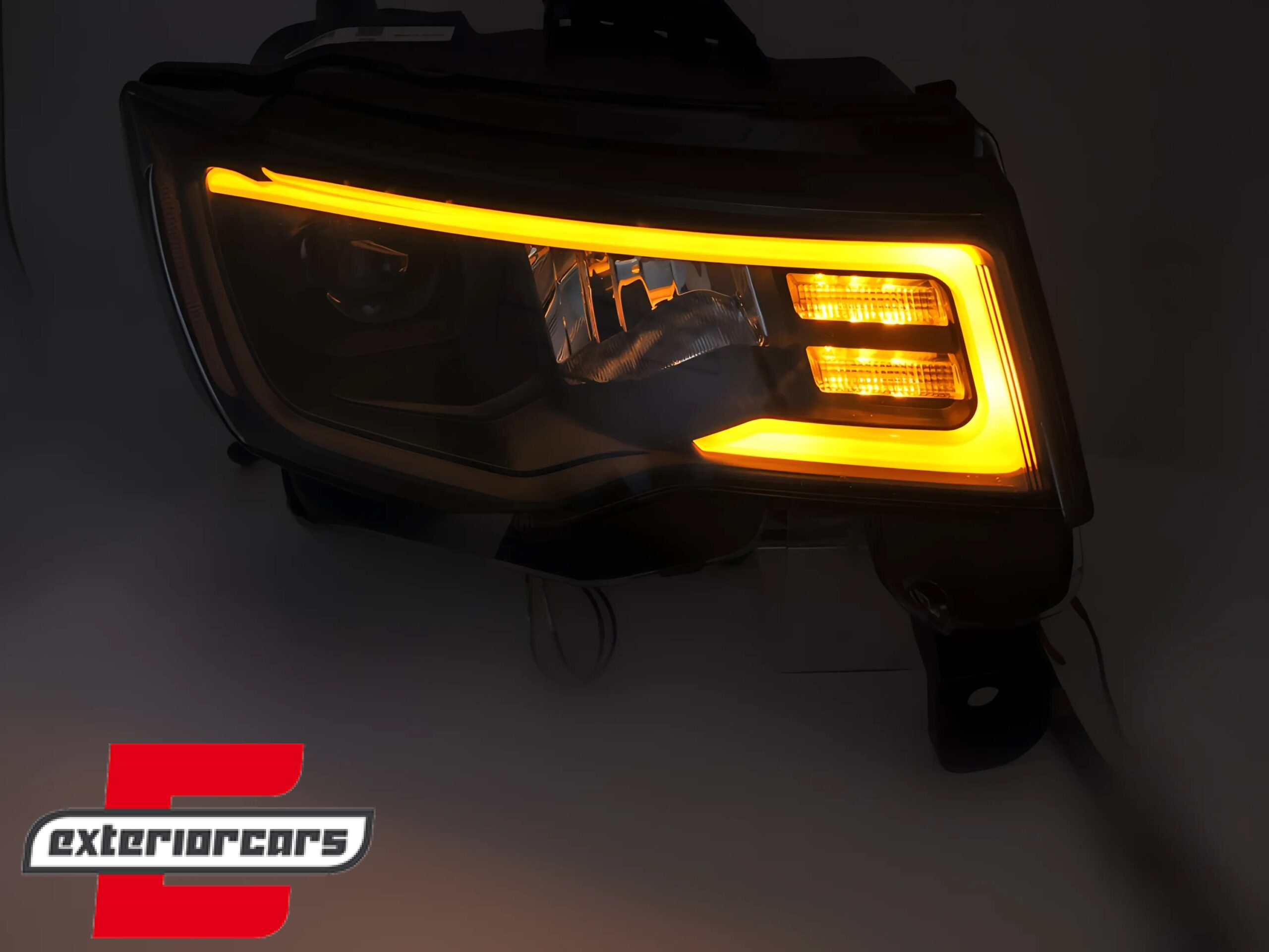 Prednja svjetla LED DRL TubeLight dizajn (crna) / Jeep Grand Cherokee (2016-2021) - Slika 4