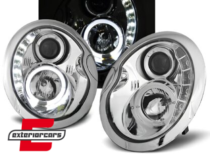 Prednja svjetla LED DRL Angel Eyes (chrome) / Mini Cooper R50 R52 R53 (2001-2008)