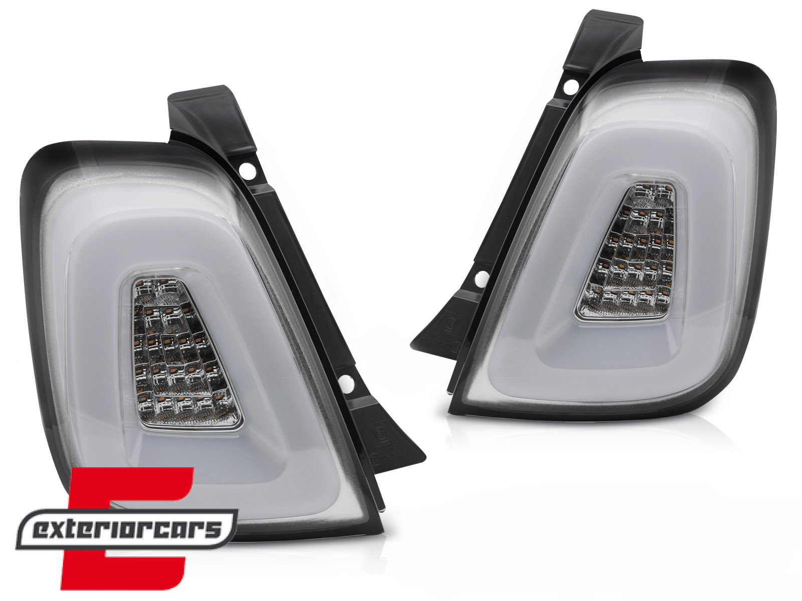 Full LED stražnja svjetla (bijela) / Fiat 500 Hatchback Cabrio (2015-2020) - Slika 2