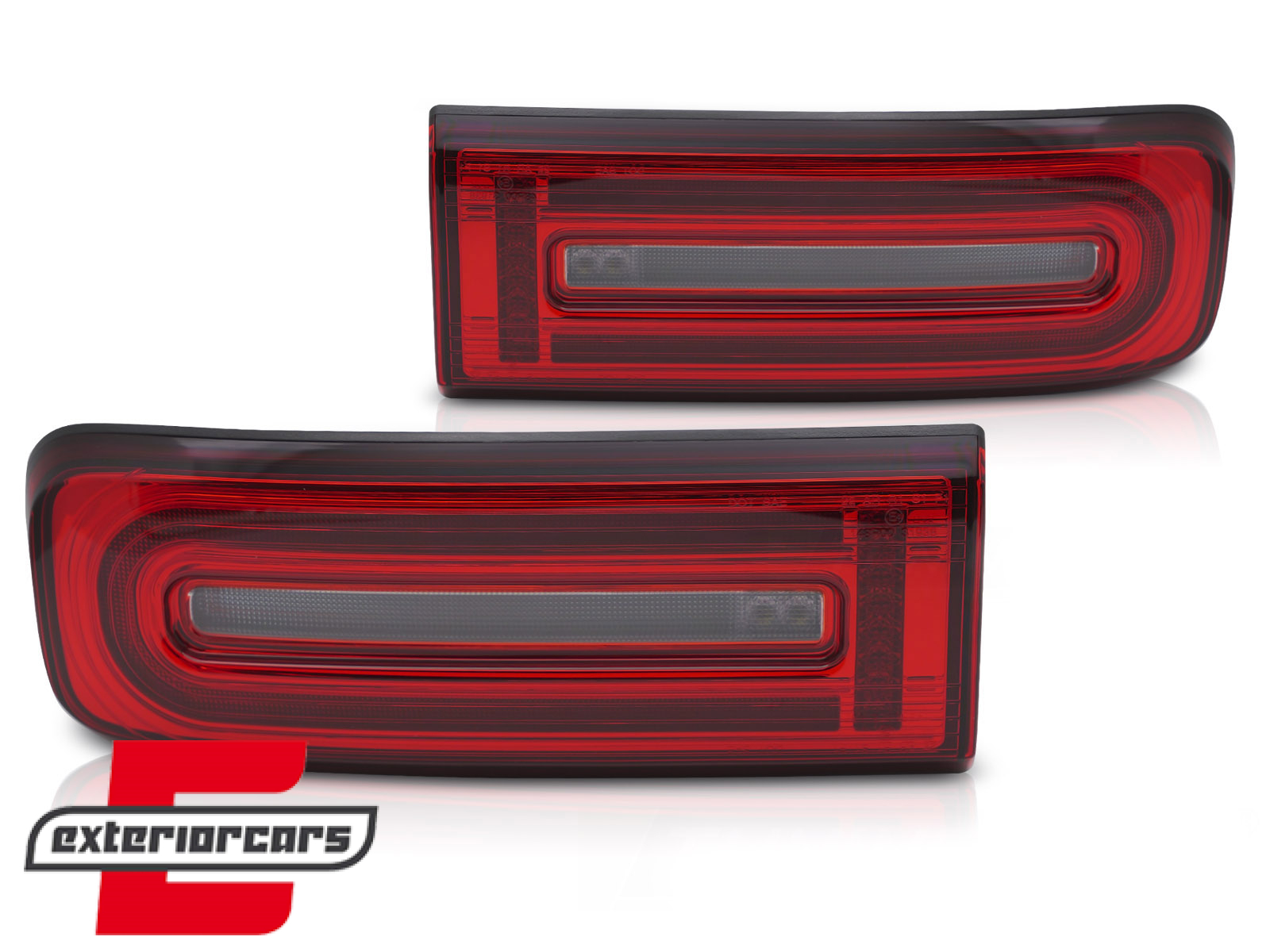 Full LED stražnja svjetla SEQ žmigavci (crvena/kristal) / Mercedes G-klasa W463 (2018-2024) W465 (2024-) - Slika 2
