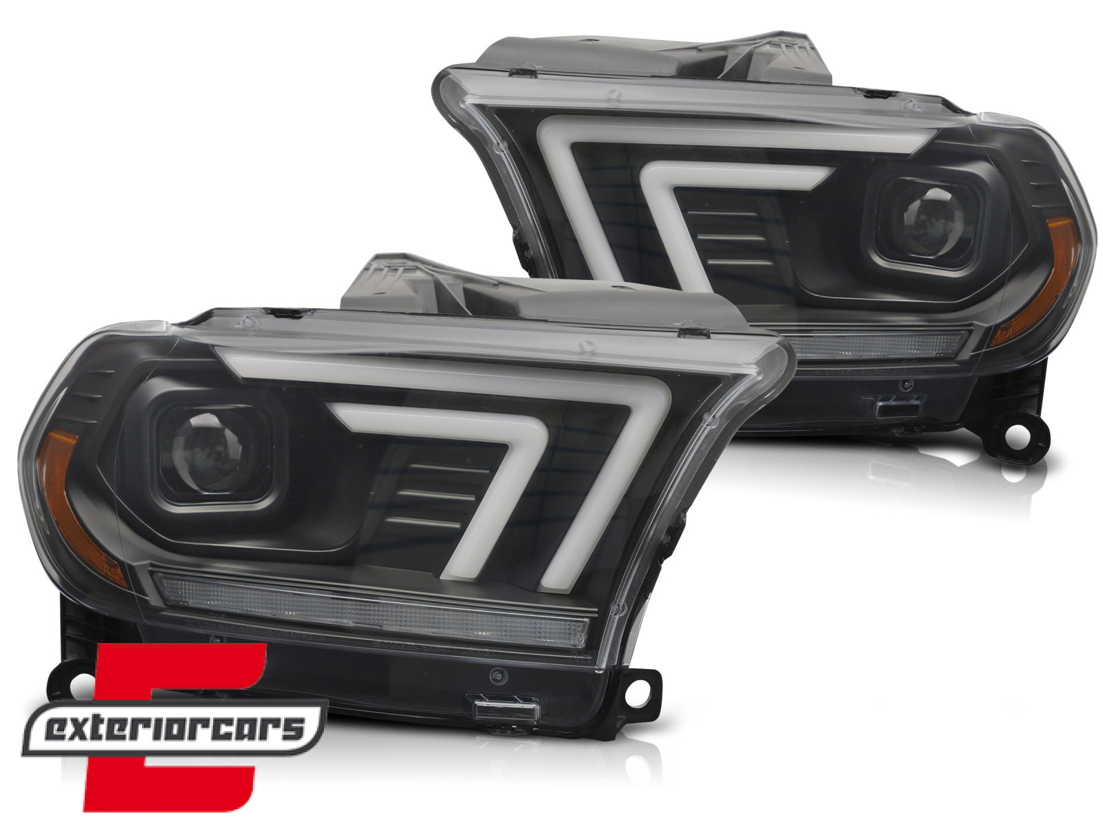 Prednja svjetla LED DRL SEQ žmigavci XENON (crna) / Dodge Durango (2010-2013) - Slika 2