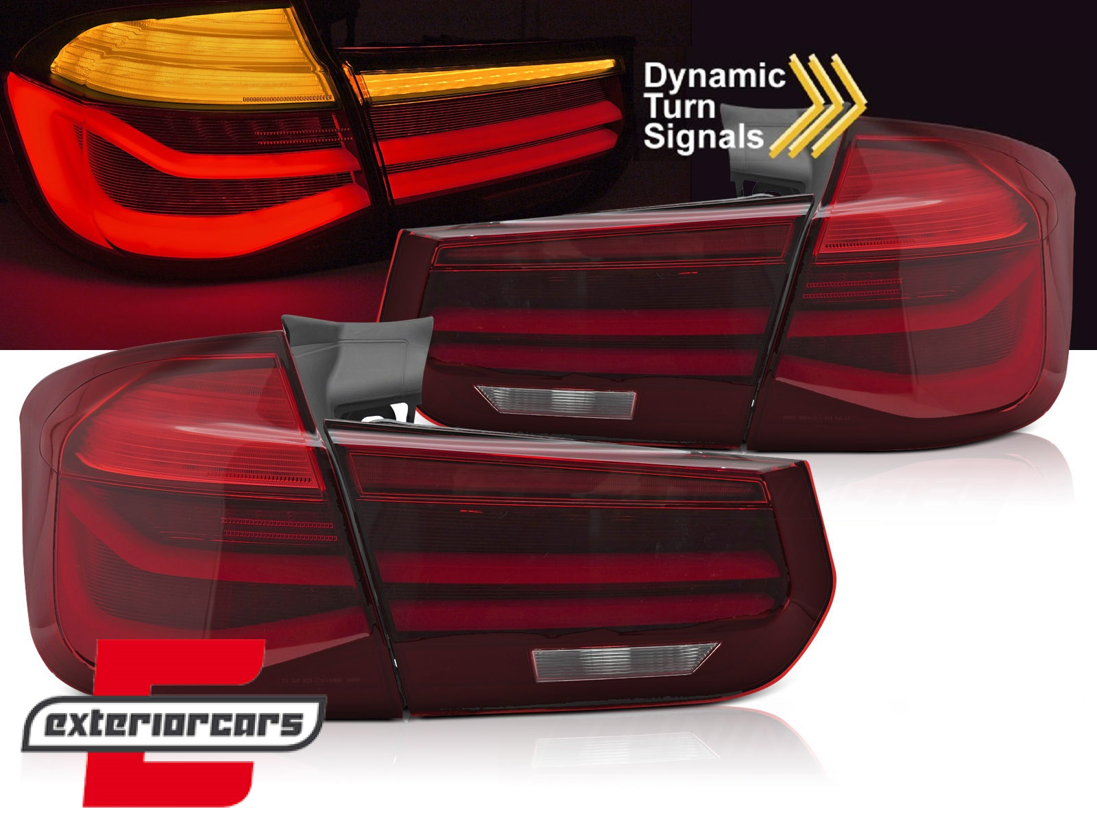LED stražnja svjetla SEQ žmigavci LCI dizajn (crvena/kristal) / BMW serije 3 F31 karavan (2011-2019)