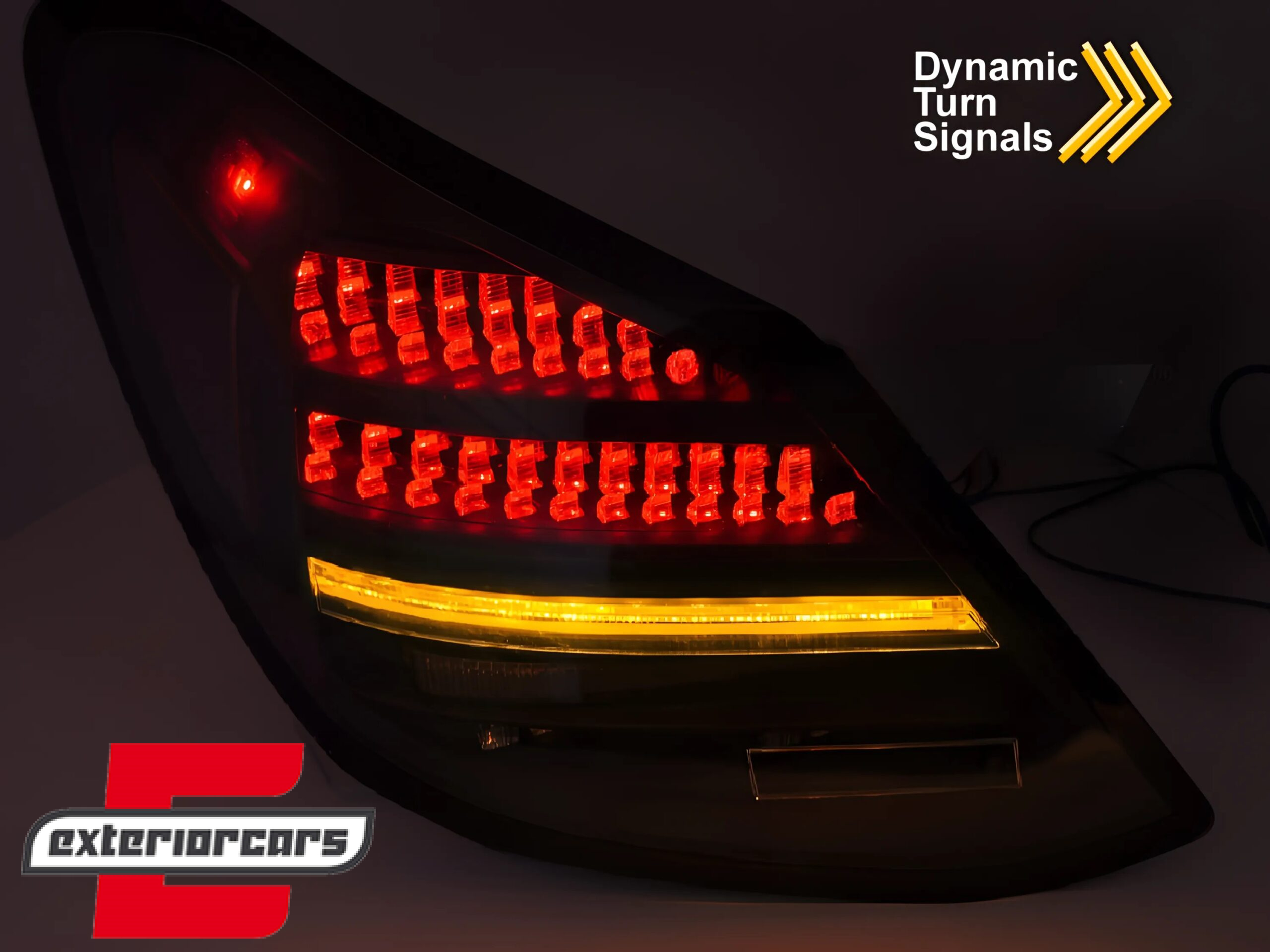 Full LED stražnja svjetla SEQ žmigavci (crna/crvena) / Mercedes C klasa W205 limuzina (2014-2021) - Slika 4