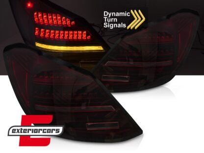 Full LED stražnja svjetla SEQ žmigavci (crvena/smoke) / Mercedes C klasa W205 limuzina (2014-2021)
