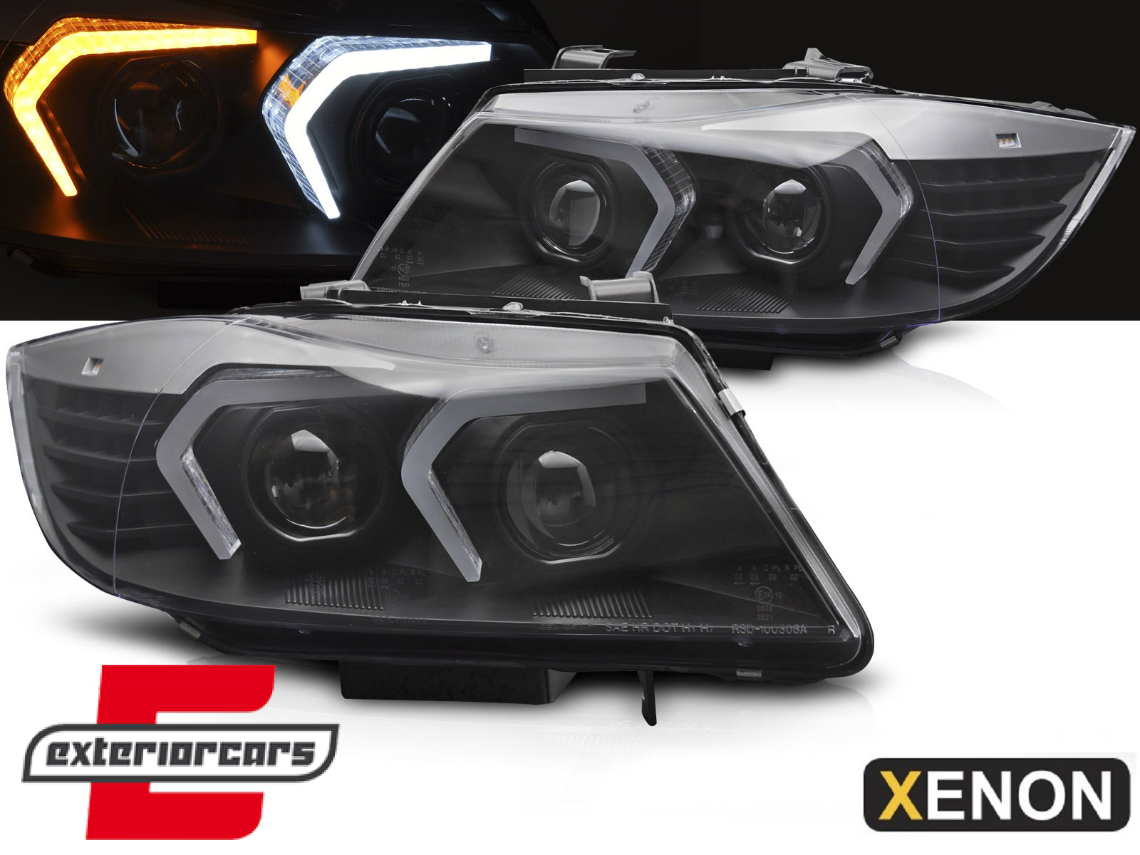 Prednja svjetla G20 LCI look Xenon (crna) / BMW serije 3 E90 E91 LCI (2008-2011)