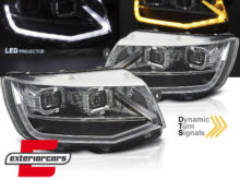 Full LED prednja svjetla SEQ žmigavci (chrome) / VW Transporter T6 (2015-2019)