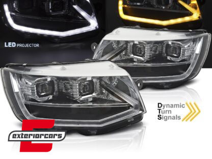 Full LED prednja svjetla SEQ žmigavci (chrome) / VW Transporter T6 (2015-2019)