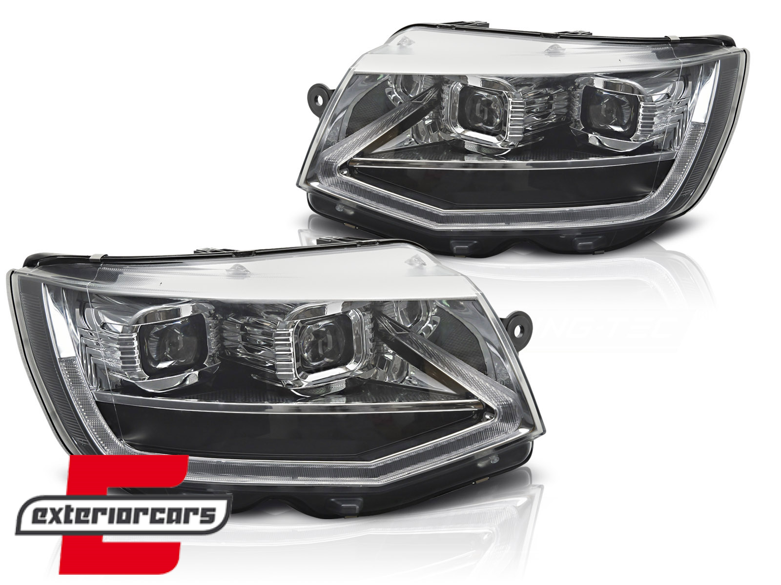 Full LED prednja svjetla SEQ žmigavci (chrome) / VW Transporter T6 (2015-2019) - Slika 2