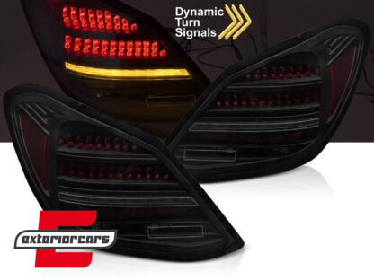 Full LED stražnja svjetla SEQ žmigavci (smoke/crvena) / Mercedes C klasa W205 limuzina (2014-2021)