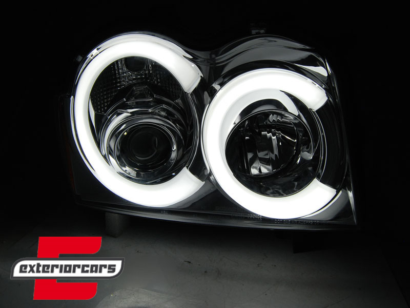 Prednja svjetla Angel Eyes LedBar (chrome) / Jeep Grand Cherokee WK (2005-2008) - Slika 3