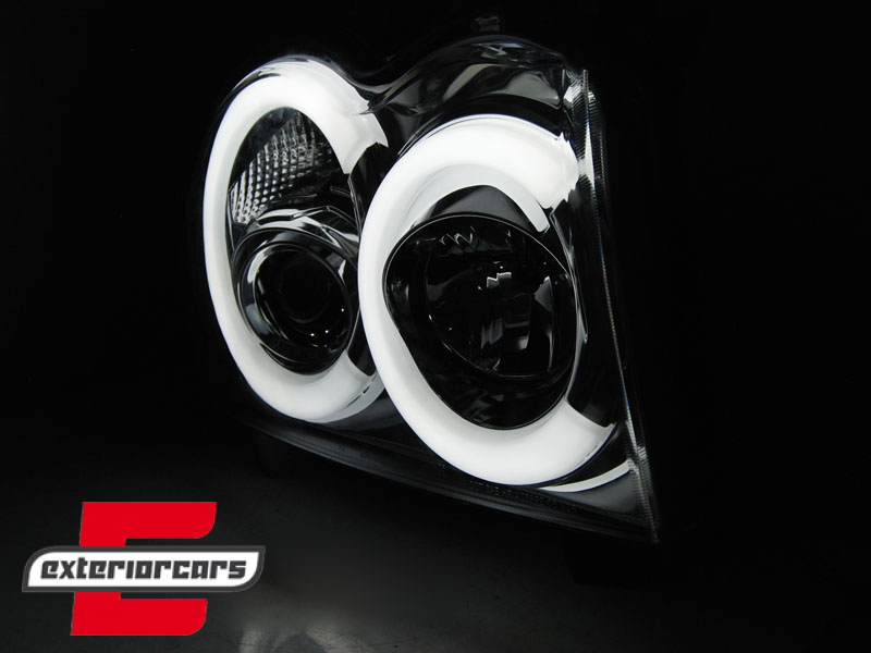 Prednja svjetla Angel Eyes LedBar (chrome) / Jeep Grand Cherokee WK (2005-2008) - Slika 4