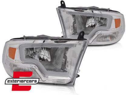 Prednja svjetla LED TubeLight dizajn (chrome) / Dodge RAM (2009-2018) - Slika 2