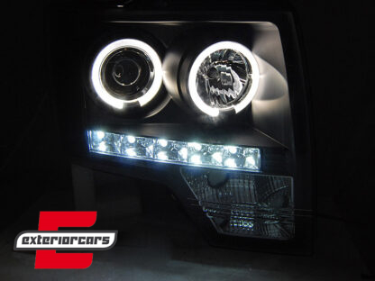 Prednja svjetla Angel Eyes dizajn (crna) / FORD F150 MK12 (2008-2014) - Slika 3