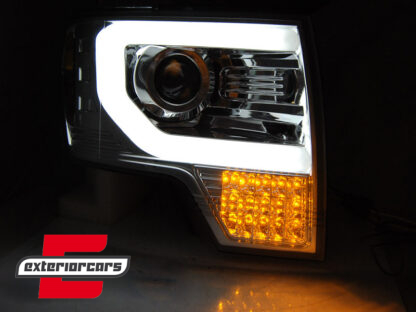 Prednja svjetla LED TubeLight dizajn (chrome) / FORD F150 MK12 (2008-2014) - Slika 3