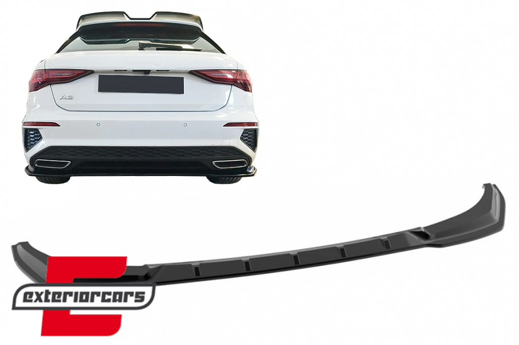 Nastavak stražnjeg branika (piano crna) / Audi A3 8Y S-Line (2020-2024) Sportback