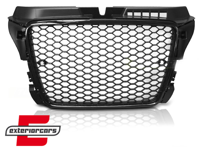 Prednja maska RS3 dizajn (PDC) (piano crna) / Audi A3 8P Facelift (2007-2012) - Slika 2