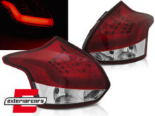 LED stražnja svjetla (crvena/kristal) / Ford Focus 3 Hatchback (2011-10.2014)