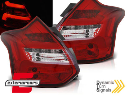 LED stražnja svjetla SEQ žmigavci (crvena/kristal) / Ford Focus 3 Hatchback (2011-10.2014)