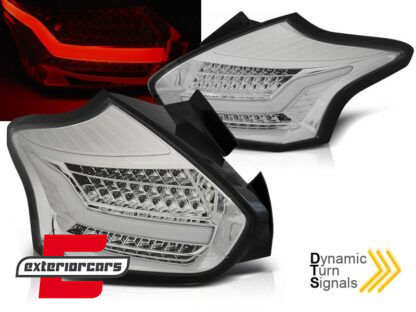 Full LED stražnja svjetla SEQ žmigavci (chrome) / Ford Focus 3 Hatchback Facelift (2015-2018)