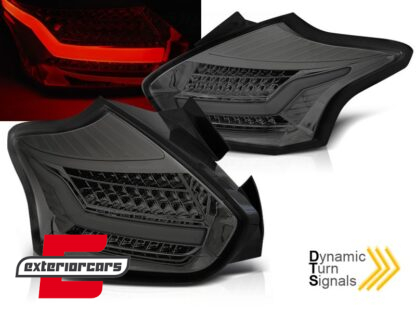 Full LED stražnja svjetla SEQ žmigavci (smoke) / Ford Focus 3 Hatchback Facelift (2015-2018)