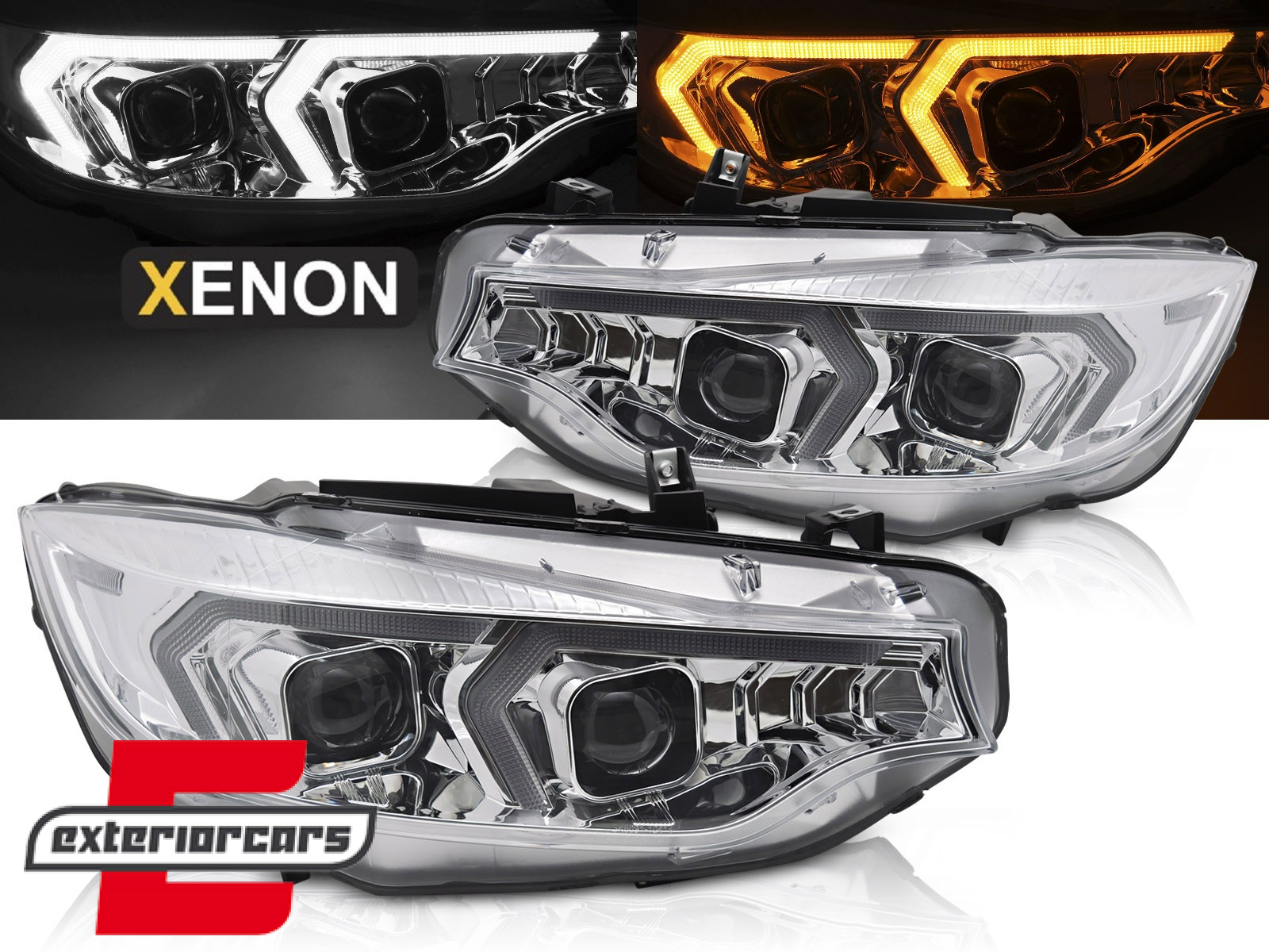Prednja svjetla LED DRL XENON (chrome) / BMW serije 4 F32 F33 (2013-2017)