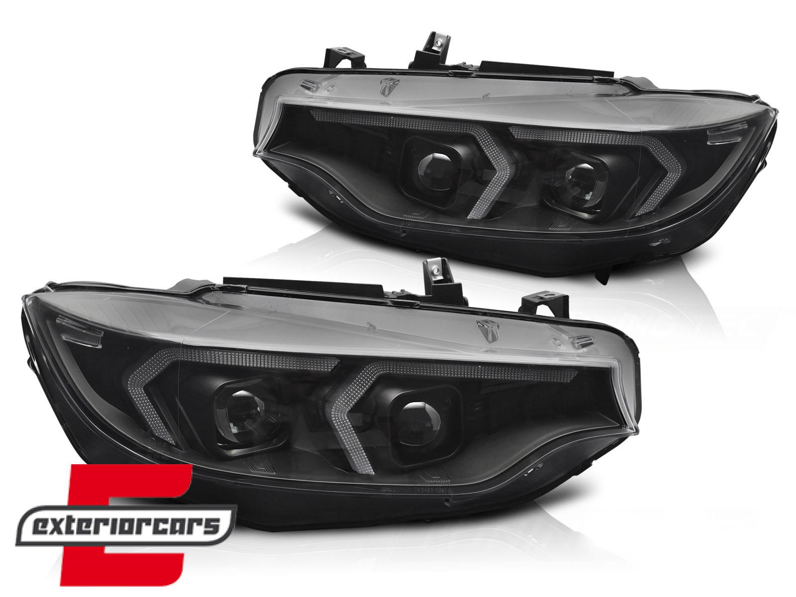 Prednja svjetla LED DRL XENON (crna) / BMW serije 4 F32 F33 (2013-2017) - Slika 2