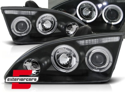 Prednja svjetla Angel Eyes (crna) / Ford Focus II (2004-01.2008)