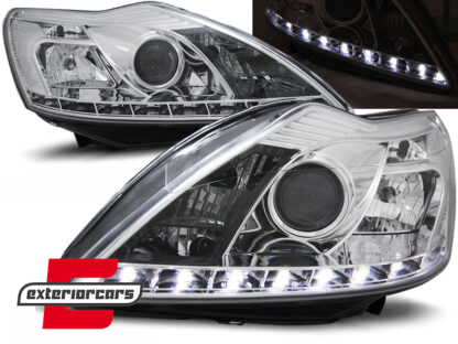 Prednja svjetla LED DayLight (chrome) / Ford Focus (02.2008-2010)