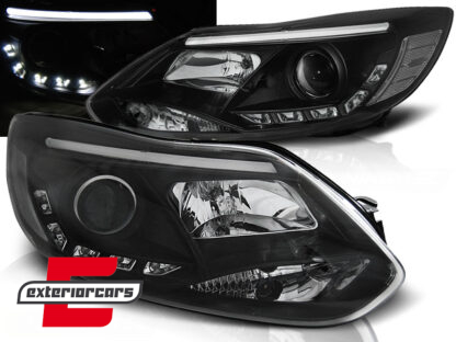 Prednja svjetla LED TubeLights (crna) / Ford Focus III Mk3 (2010-2014)