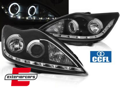 Prednja svjetla CCFL Angel Eyes (crna) / Ford Focus (02.2008-2010)