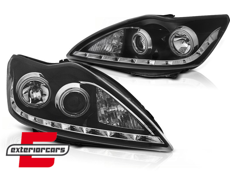 Prednja svjetla CCFL Angel Eyes (crna) / Ford Focus (02.2008-2010) - Slika 2