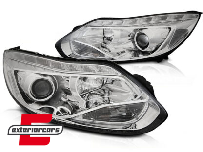 Prednja svjetla LED DayLights (chrome) / Ford Focus III Mk3 (2010-2014) - Slika 2