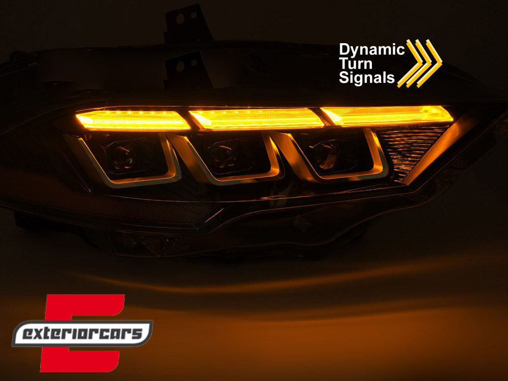 Full LED prednja svjetla SEQ žmigavci (crna) / Ford Mustang VI Facelift (2018-2023) - Slika 4